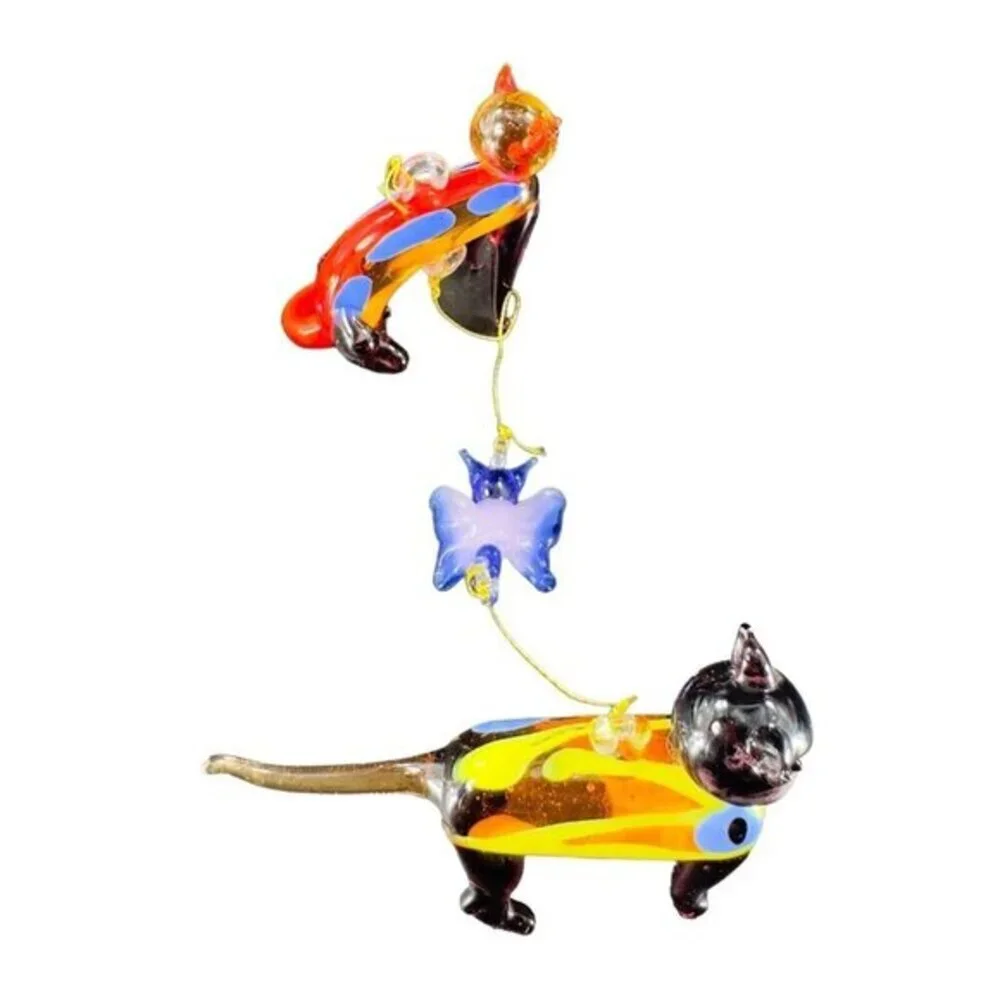 2014 Bradford Exchange‎ Bracelet Playful And Frisky Glass Fabulous Felines W Tag